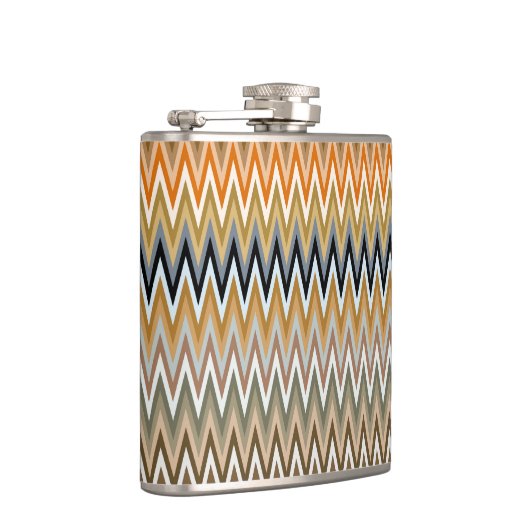 Zigzag Multicolor Muster Flachmann (Rechts)