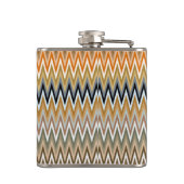 Zigzag Multicolor Muster Flachmann (Rückseite)