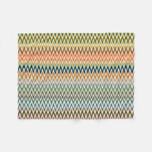 Zigzag Multicolor Muster Fleecedecke (Vorderseite (Horizontal))