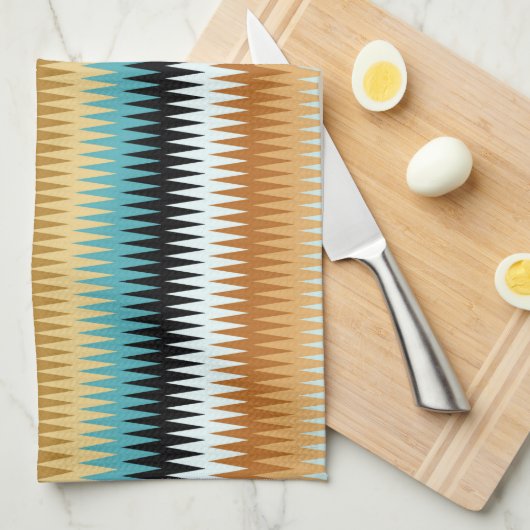 Zigzag Multicolor Muster Geschirrtuch (Viertel Falte)