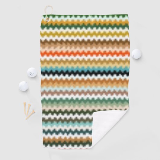 Zigzag Multicolor Muster   Golfhandtuch (Insitu)