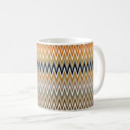 Zigzag Multicolor Muster Kaffeetasse (VorderseiteRechts)