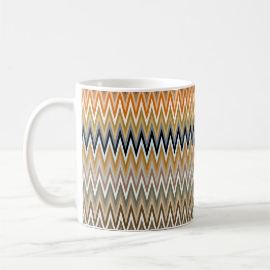 Zigzag Multicolor Muster Kaffeetasse (Links)