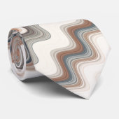 Zigzag Multicolor Muster Krawatte (Gerollt)