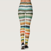 Zigzag Multicolor Muster  Leggings (Rückseite)