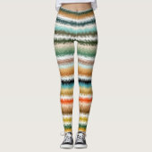 Zigzag Multicolor Muster  Leggings (Vorderseite)