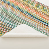 Zigzag Multicolor Muster Sherpadecke (3/4)
