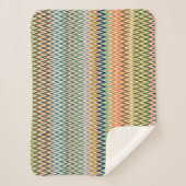 Zigzag Multicolor Muster Sherpadecke (Vorderseite)