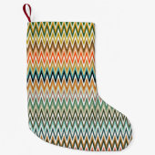 Zigzag Multicolored Muster Kleiner Weihnachtsstrumpf (Vorderseite)
