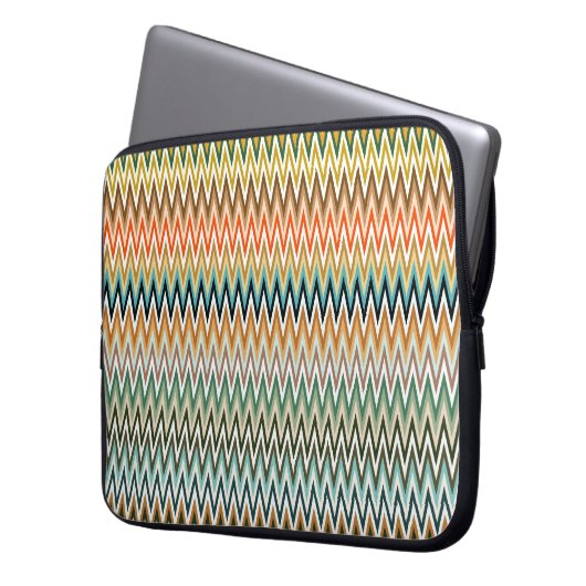 Zigzag Multicolored Muster Laptopschutzhülle (Vorderseite Links)