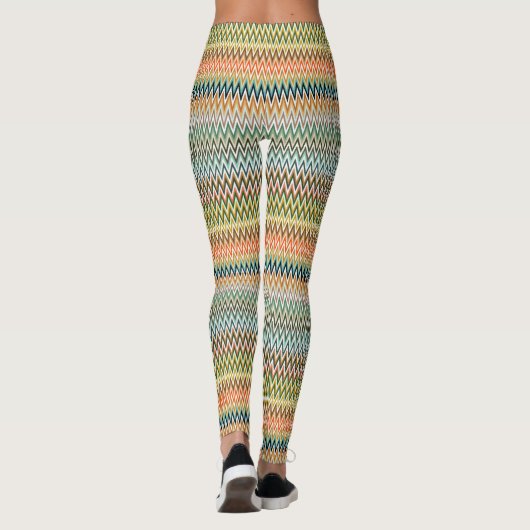 Zigzag Multicolored Muster Leggings (Rückseite)