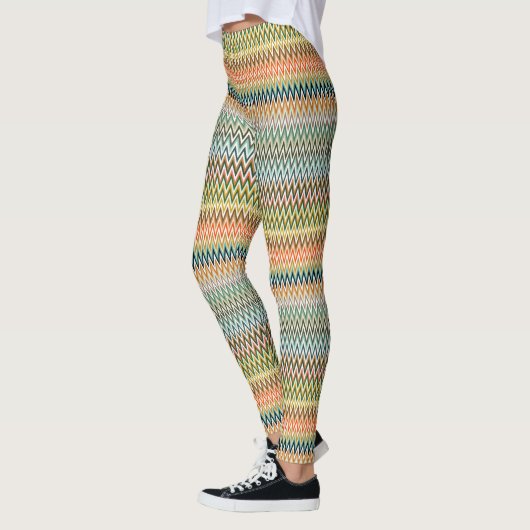 Zigzag Multicolored Muster Leggings (Links)