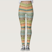 Zigzag Multicolored Muster Leggings (Vorderseite)