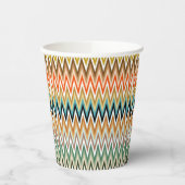 Zigzag Multicolored Muster Pappbecher (Links)