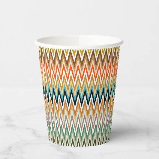 Zigzag Multicolored Muster Pappbecher (Links)