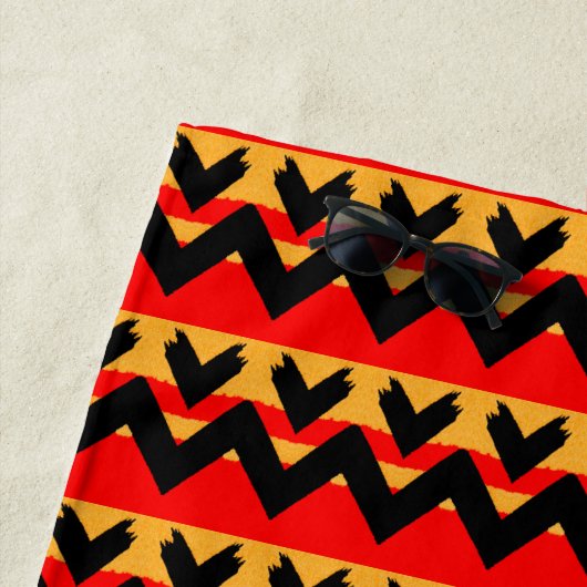 Zigzag Multicolored Muster Strandtuch (Beispiel)
