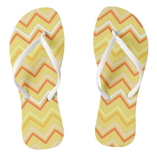 Zigzag MultiColors Orange Flip Flops Badesandalen (Fußbett)