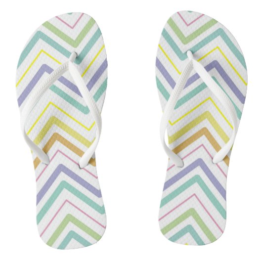 Zigzag MultiColors White Flip Flops Badesandalen (Fußbett)