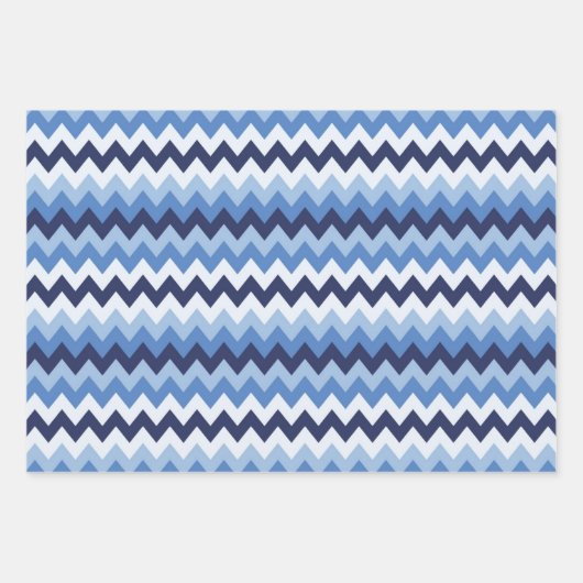 Zigzag Muster 1 Geschenkpapier Set (Vorderseite 3)
