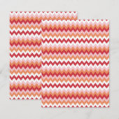 Zigzag Muster 2 Mitteilungskarte (Vorne/Hinten)
