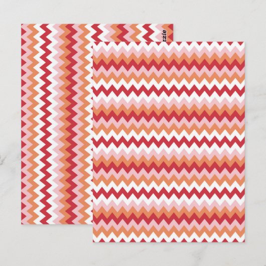 Zigzag Muster 2 Postkarte (Vorne/Hinten)