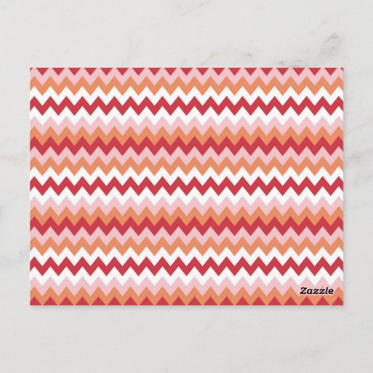 Zigzag Muster 2 Postkarte (Rückseite)