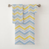 Zigzag-Muster Badhandtuch Set (Insitu)