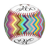 ZIGZAG Muster - Farbe + Hintergrund & Ideen Baseball (Vorderseite)