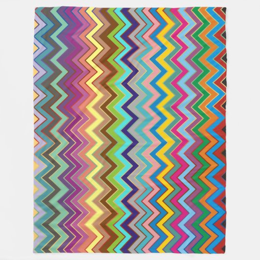 ZIGZAG Muster - Farbe + Ihre Ideen Fleecedecke (Vorderseite)