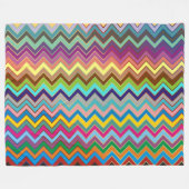 ZIGZAG Muster - Farbe + Ihre Ideen Fleecedecke (Vorderseite (Horizontal))
