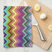 ZIGZAG Muster - Farbe + Ihre Ideen Handtuch (Viertel Falte)