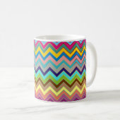 ZIGZAG Muster - Farbe + Ihre Ideen Kaffeetasse (VorderseiteRechts)