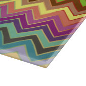 ZIGZAG Muster - Farbe + Ihre Ideen Schneidebrett (Ecke)