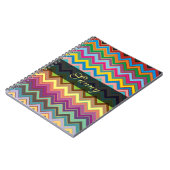 ZIGZAG Muster - Farbe + Text Notizblock (Linke Seite)