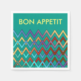 ZIGZAG Muster - Farbe + Text Serviette