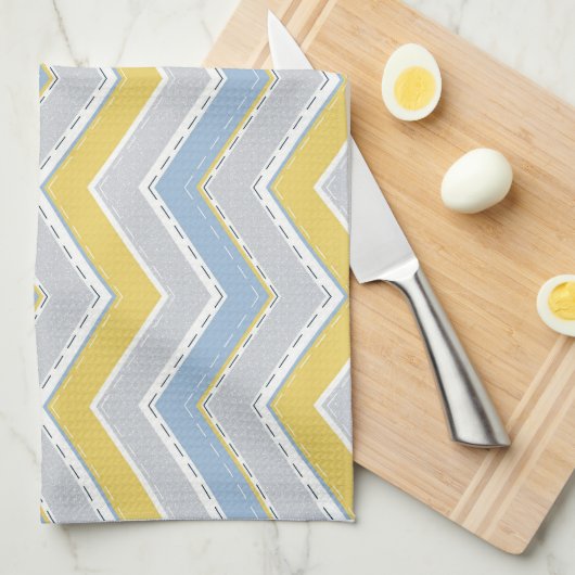 Zigzag-Muster Geschirrtuch (Viertel Falte)