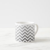 ZIGZAG-Muster - graue Gradienten + Ihr Backgr. Espressotasse (Vorderseite Rechts)