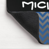 ZIGZAG-Muster - graue Gradienten + Ihr Backgr. Mousepad (Ecke)