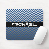 ZIGZAG-Muster - graue Gradienten + Ihr Backgr. Mousepad (Mit Mouse)