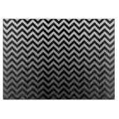 ZIGZAG-Muster - graue Gradienten + Ihr Backgr. Schneidebrett (Vorderseite)