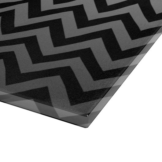 ZIGZAG-Muster - graue Gradienten + Ihr Backgr. Schneidebrett (Ecke)