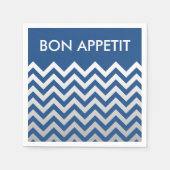 ZIGZAG-Muster - graue Gradienten + Ihr Backgr. Serviette (Vorderseite)