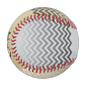ZIGZAG-Muster - Graustufen + Ihr Rücken & Ihre Ide Baseball (Vorderseite Links)