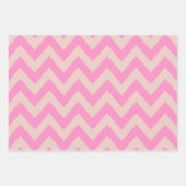 Zigzag Muster Pfirsich und rosa Zickzack Geschenkpapier Set (Vorderseite 3)