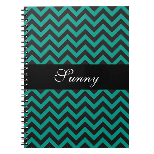 ZIGZAG Muster - schwarz + Hintergrund und Text Notizblock (Vorderseite)