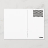 ZIGZAG Muster - schwarz + Hintergrund und Text Postkarte (Rückseite)