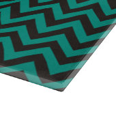 ZIGZAG-Muster - schwarz + Ihr Hintergrund und Ihre Schneidebrett (Ecke)