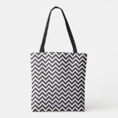 ZIGZAG-Muster - schwarz + Ihr Hintergrund und Ihre Tasche (Rückseite)