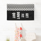 ZIGZAG-Muster - Schwarz-weiß grau + Ihre Idee Banner (Insitu)