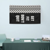 ZIGZAG-Muster - Schwarz-weiß grau + Ihre Idee Banner (Messeveranstaltung)